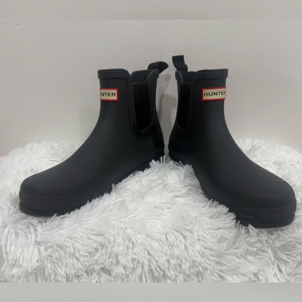 Hunter Original Chelsea Matte Ankle Rain Boots Women’s 11 Black EU 43 UK 9